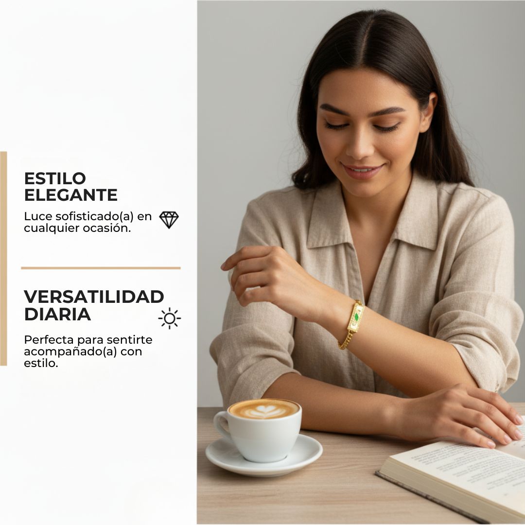 Pulsera de San Judas Tadeo ajustable de oro laminado