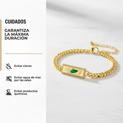 Pulsera de San Judas Tadeo ajustable de oro laminado